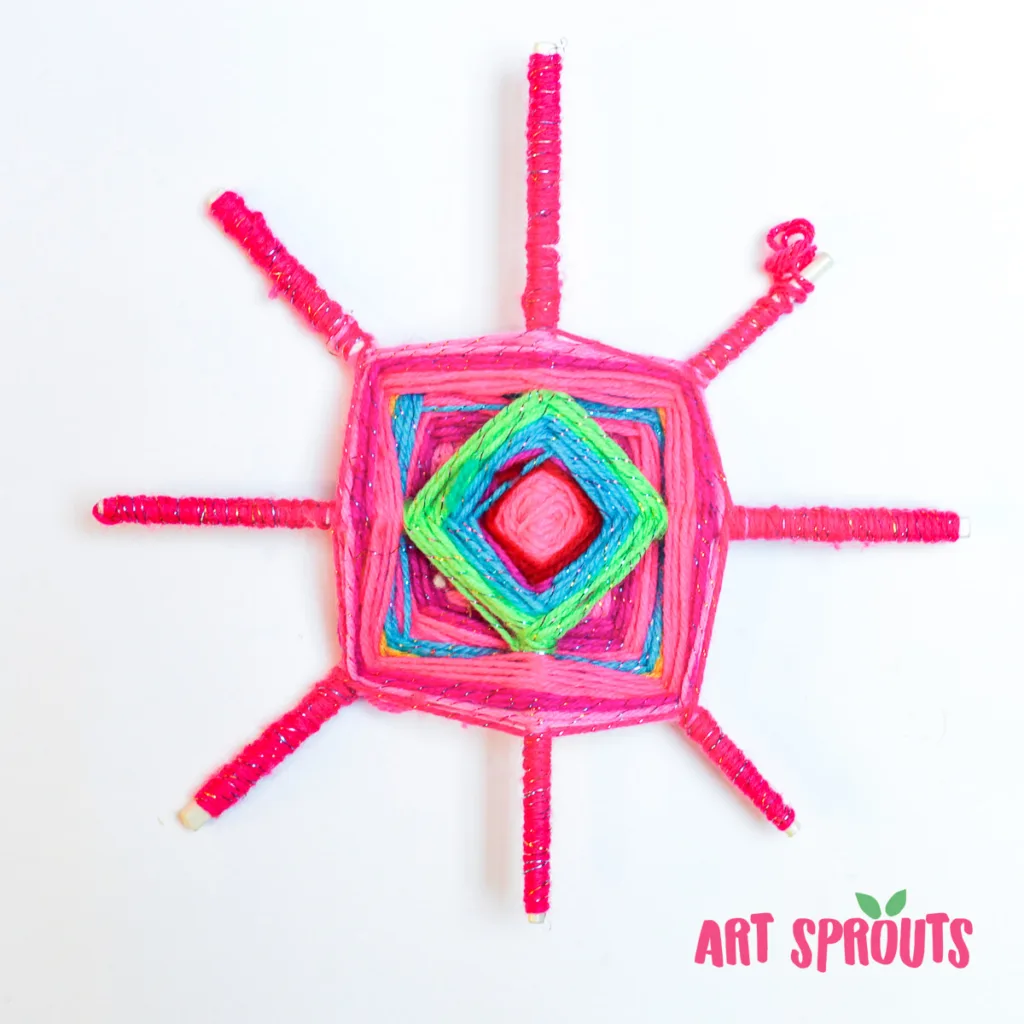 God’s Eye Craft for Kids: A Fun and Easy Mexican Art Lesson_Art Sprouts