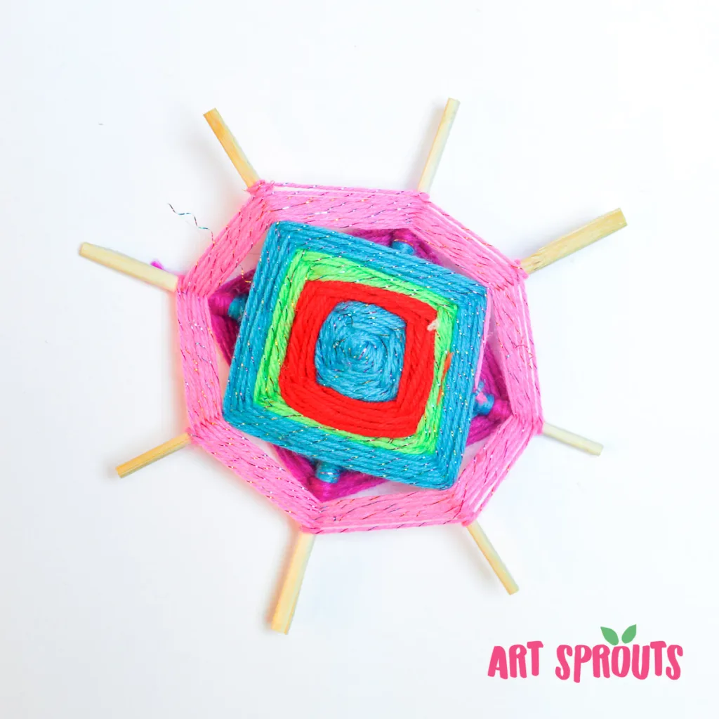 God’s Eye Craft for Kids: A Fun and Easy Mexican Art Lesson_Art Sprouts