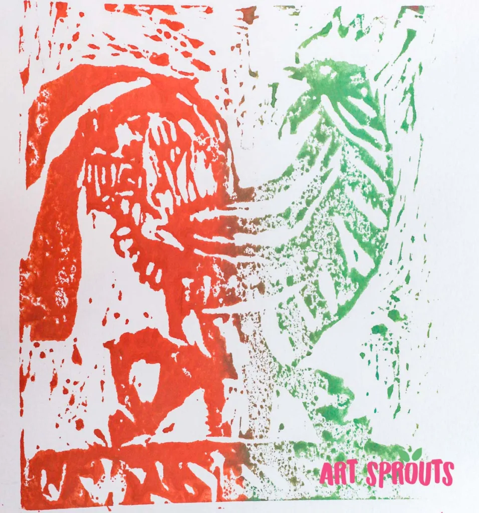 Art Sprouts_woodblock printing with kids