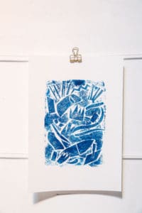 Art-Sprouts-Kandinksy-inspired-cut-out-paper-frottage-art-lesson. Hang your artwork to dry for at least 24 hours.