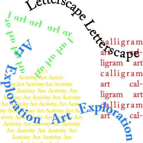 "Letterscape" Calligram Art Activity: Text Art Exploration