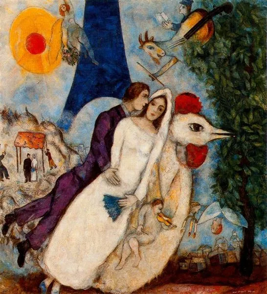 the betrothed and eiffel tower 1913.jpgLarge 2