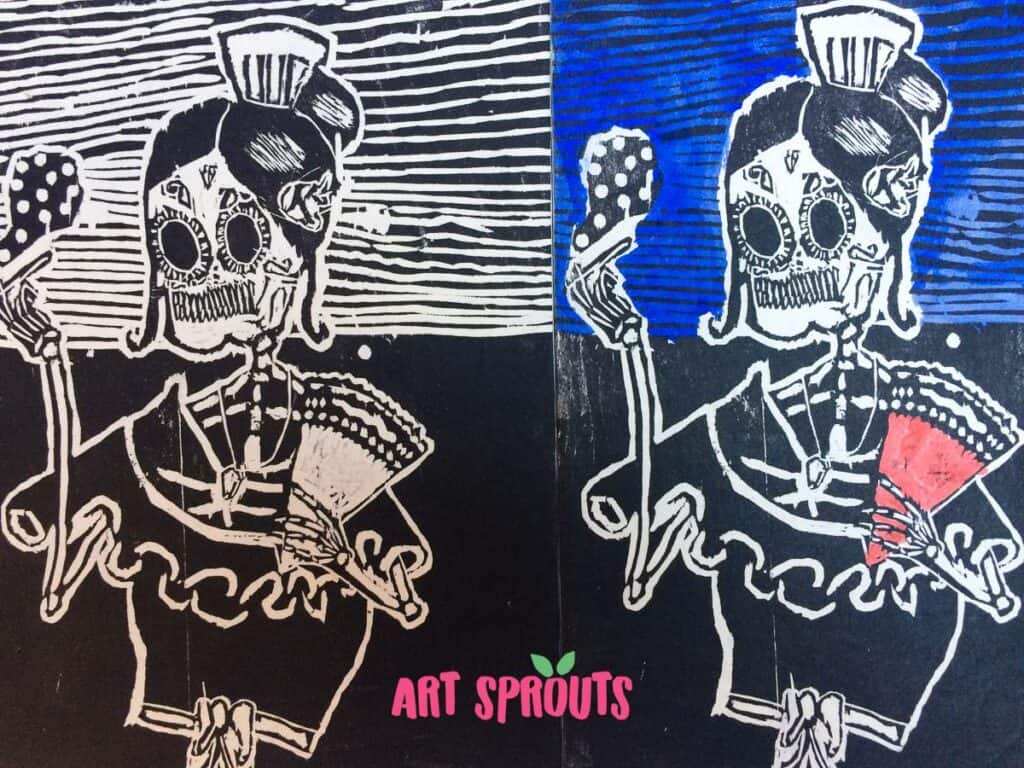 mariachi-skulls-dia-de-los-muertos-art-project Art Sprouts