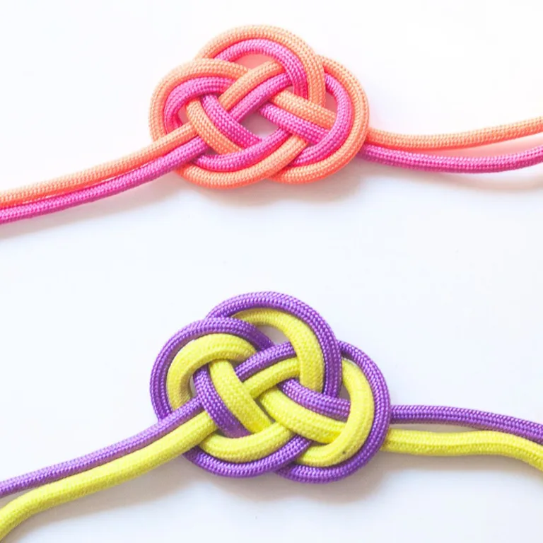 How to Tie a Double Coin Knot|The Chinese Knots Encyclopedia 24 how to tie a double coin chinese knot_Art Sprouts