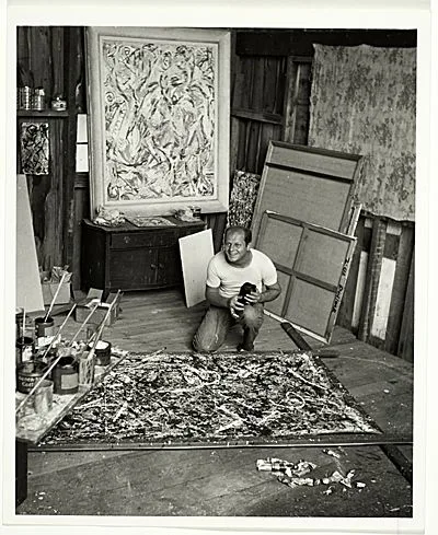 Pollock in his studio