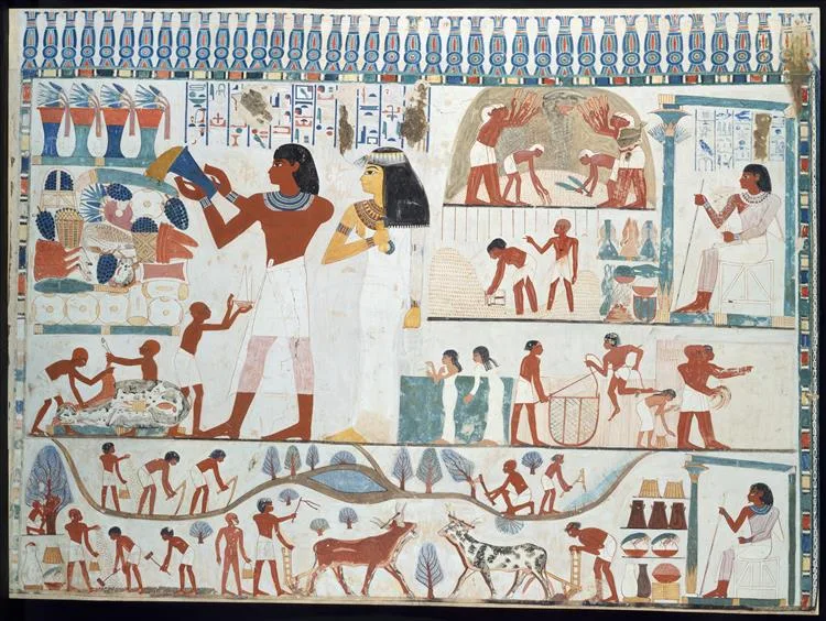 Agricultural Scenes, Tomb of Nakht Ancient Egypt