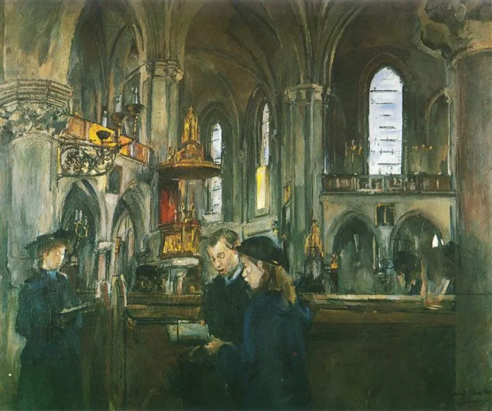 Interior from the Church Trefoldighetskirken Harriet Backer