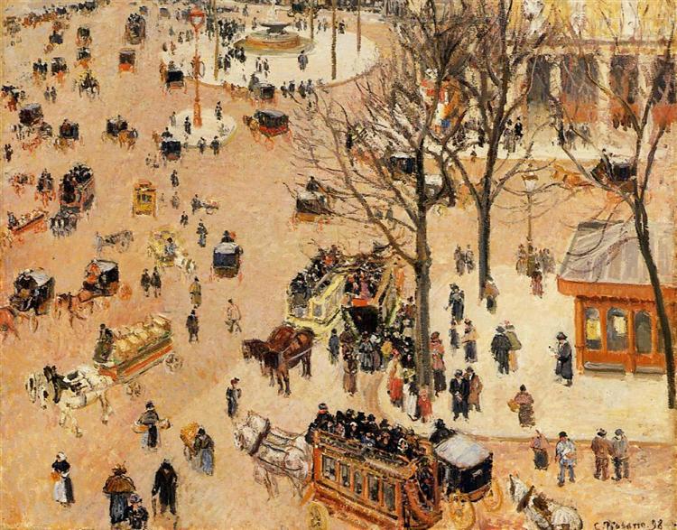 Place du Theatre Francais Camille Pissarro