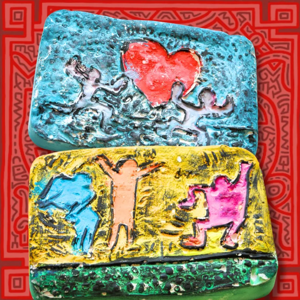 Keith Haring-Inspired Art Project Plaster Art for Kids-art-sprouts