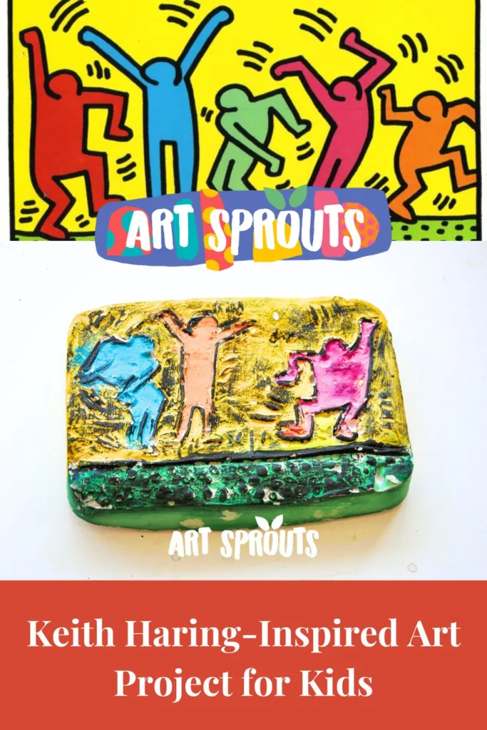 Keith Haring-Inspired Art Project Plaster Art for Kids-art-sprouts