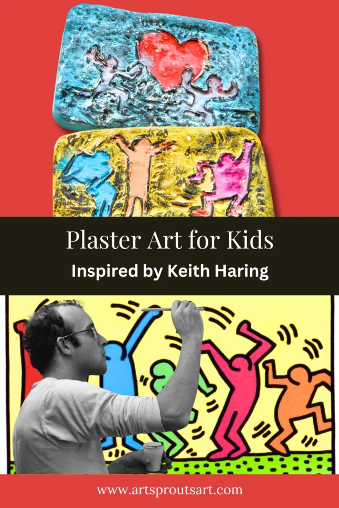 Keith Haring-Inspired Art Project Plaster Art for Kids-art-sprouts