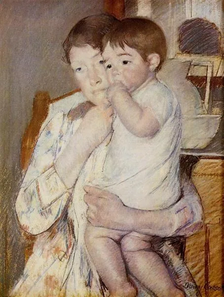 baby in his mother s arms sucking his finger 1889.jpgLarge