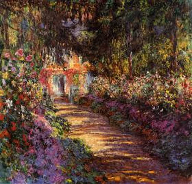 Monet pathway in monet s garden at giverny 1902