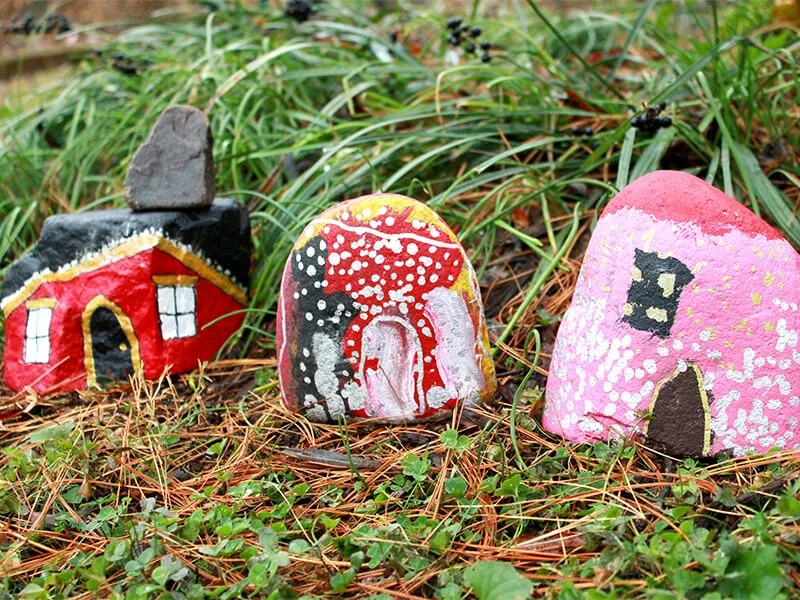 Three Painted Rock Houses for Kids feature