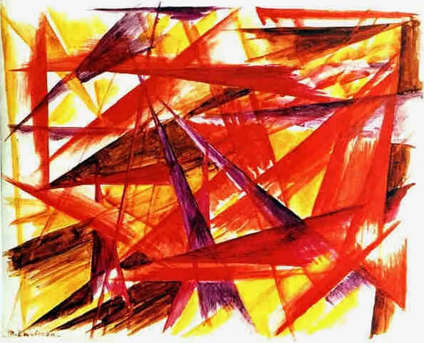 Larionov red rayonism