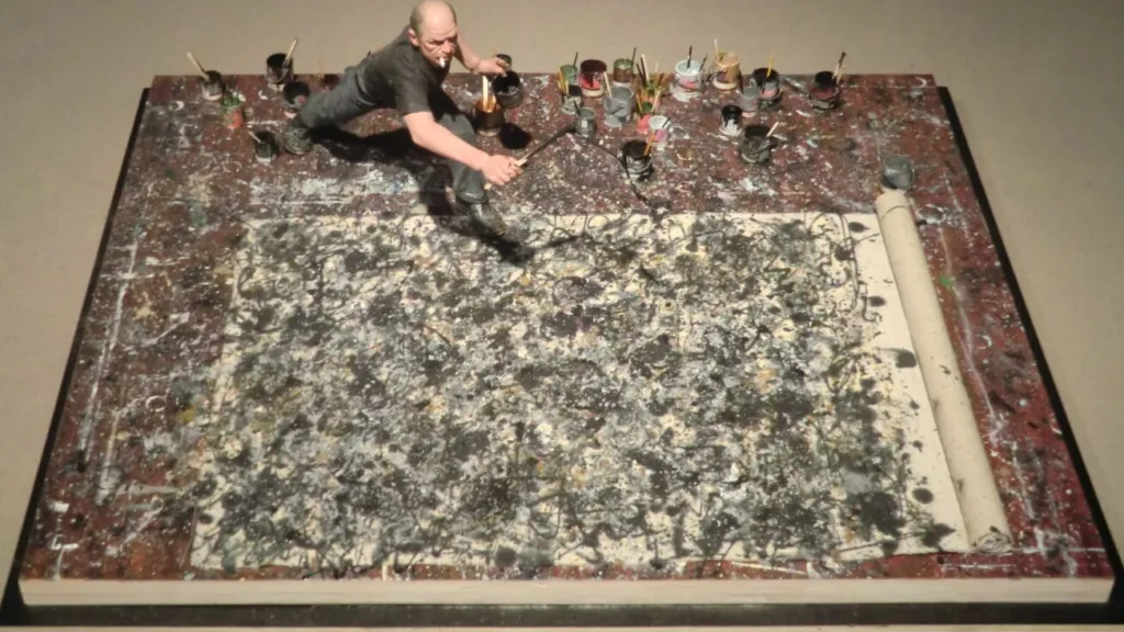 11 Famous Paintings with Hidden Details 32 jackson pollock working 1304x734 1